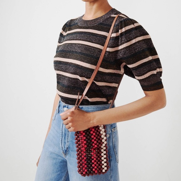 Ulla Johnson Handbags - Ulla Johnson Dumi Crossbody Wooden Beaded Bag